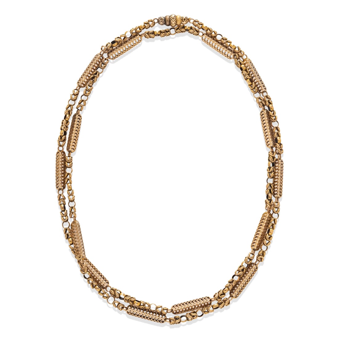ANTIQUE, YELLOW GOLD FANCY LINK NECKLACE (1 of 3)