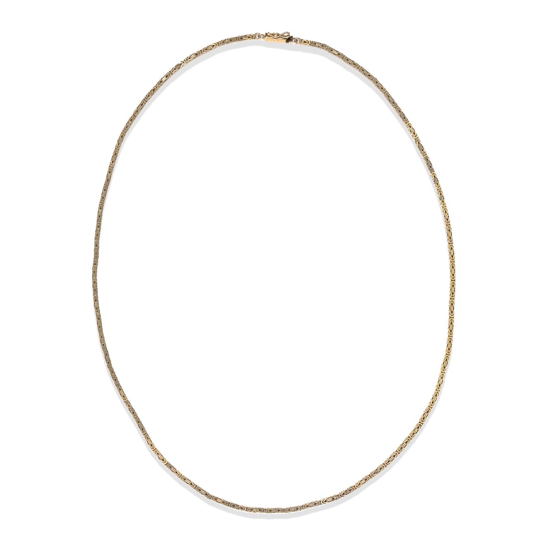 YELLOW GOLD BYZANTINE CHAIN NECKLACE (1 of 3)
