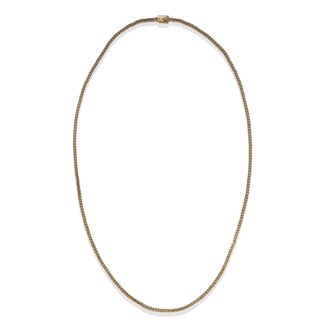 YELLOW GOLD FANCY LINK NECK CHAIN: YELLOW GOLD FANCY LINK NECK CHAIN 18 karat yellow gold. 30 inches long. Stamp: S+F 18K. Gross weight: 27.45 dwt. Property of an Atlanta Collector This lot is located in Chicago.