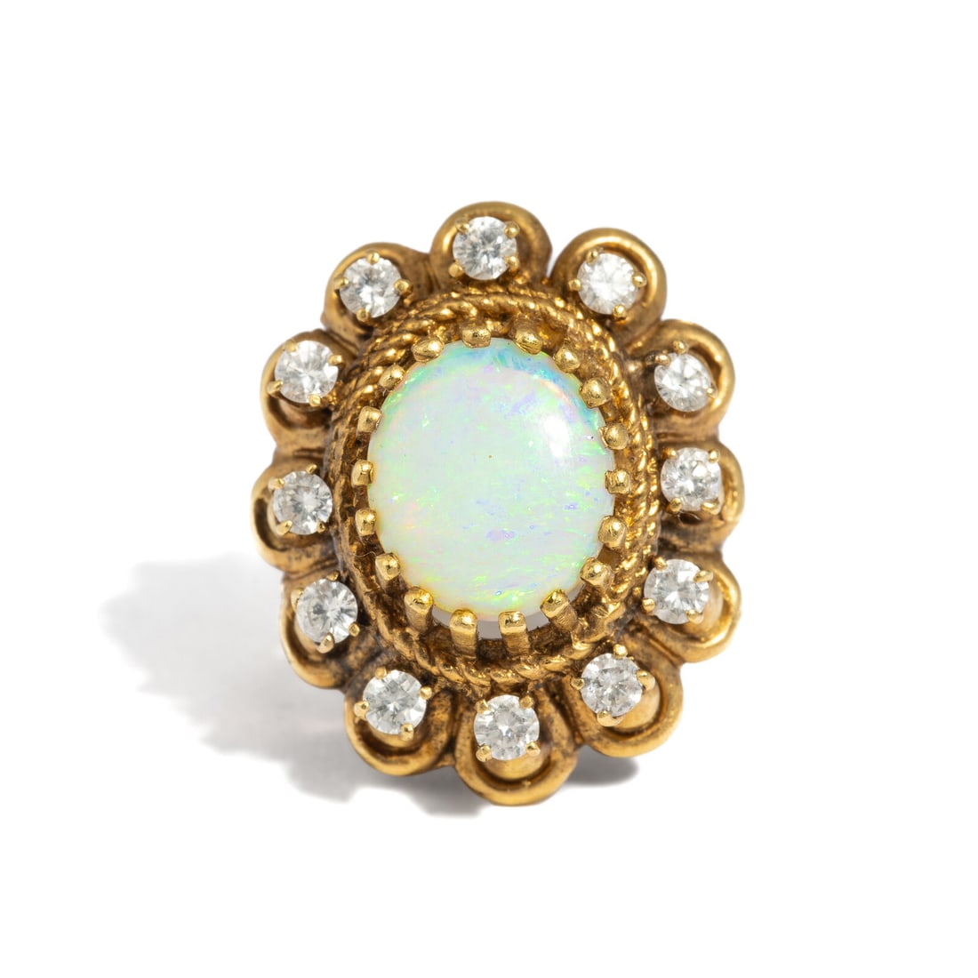 OPAL AND DIAMOND RING - 2