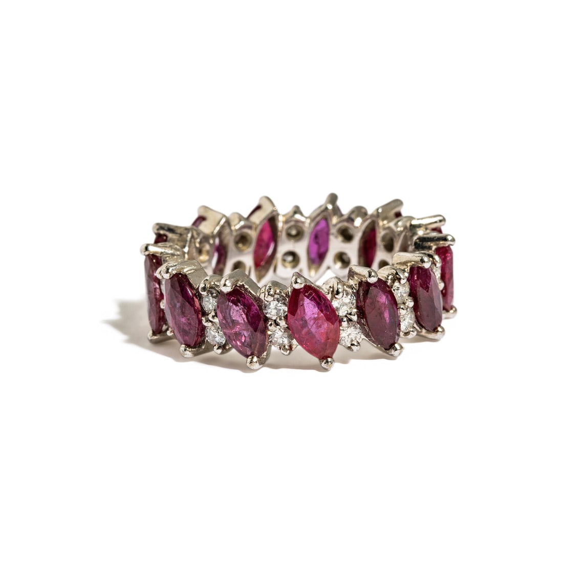 RUBY AND DIAMOND ETERNITY BAND - 2