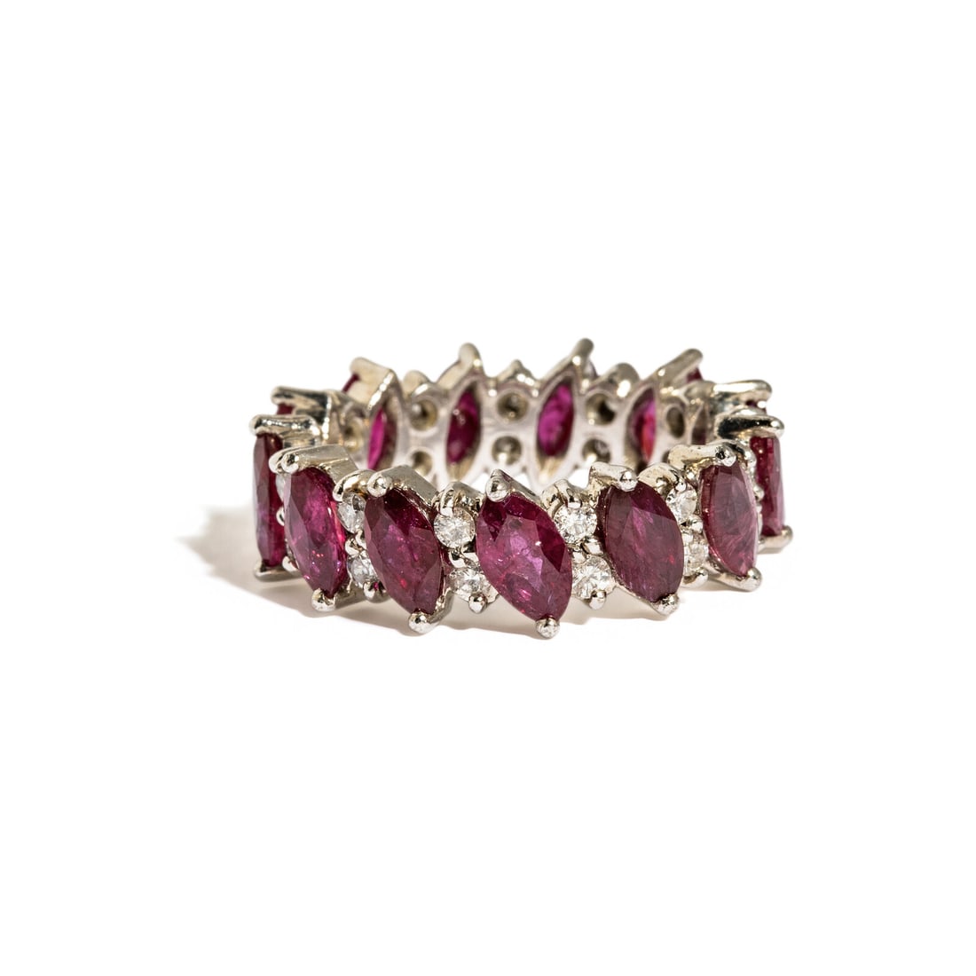 RUBY AND DIAMOND ETERNITY BAND - 3