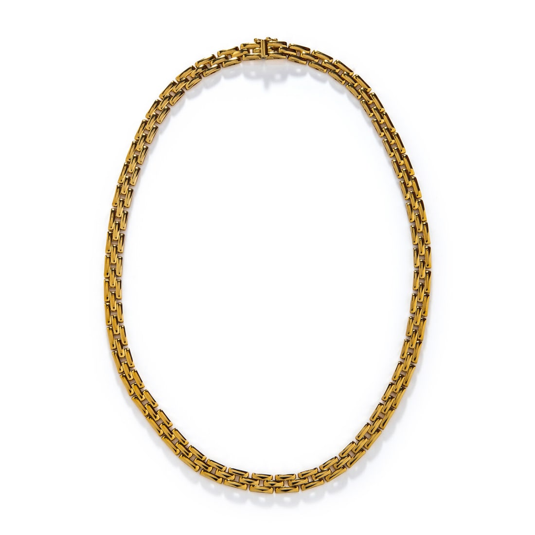 YELLOW GOLD BRICK LINK NECKLACE (1 of 3)