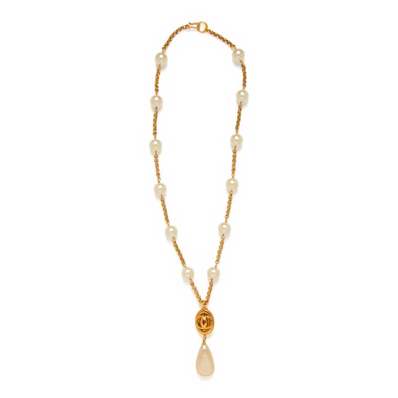 Chanel, Gripoix Pearl Station Necklace - 2