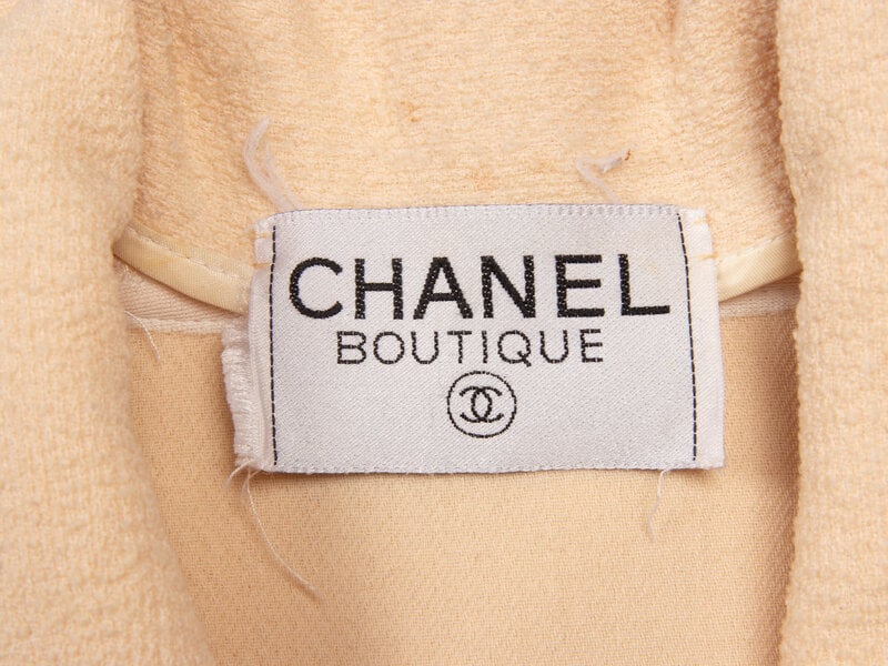 Chanel, Cream & Navy Tweed Jacket - 4