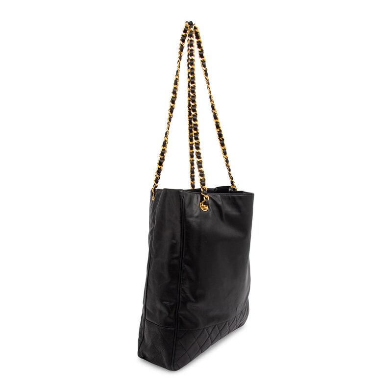 Chanel, Large Black Leather Tote - 3