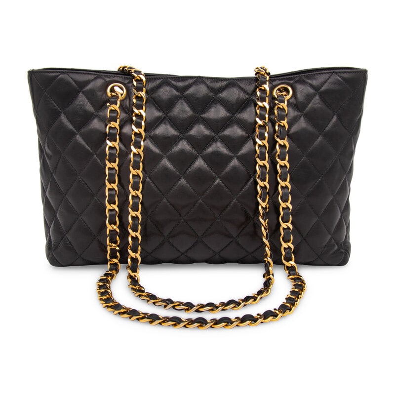 Chanel, Quilted Black Leather Tote (1 of 6)