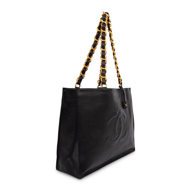 Chanel, Black Leather CC Tote - 2