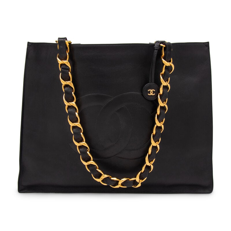 Chanel, Black Leather CC Tote - 4