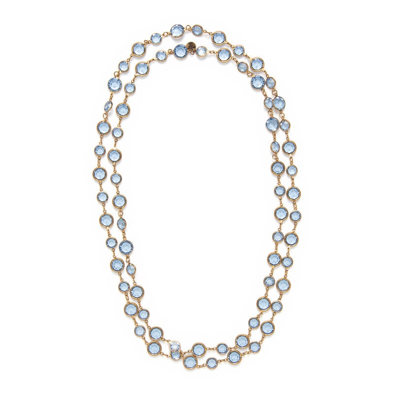 Chanel, Blue Glass Sautoir, 1981  - 2