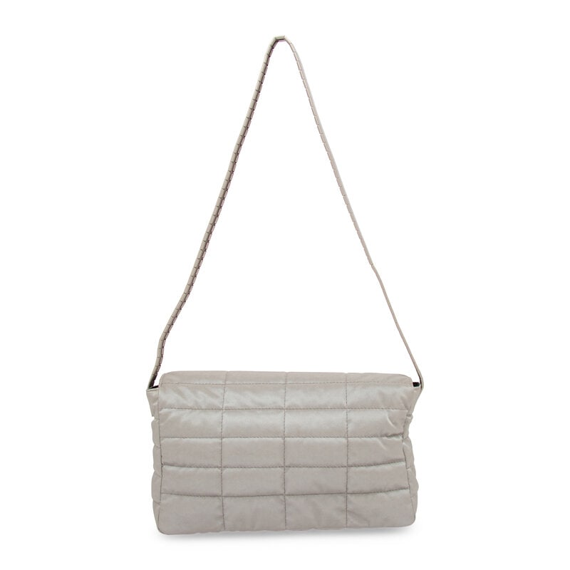 Chanel, Silver Nylon Flap Bag & Matching Belt - 4