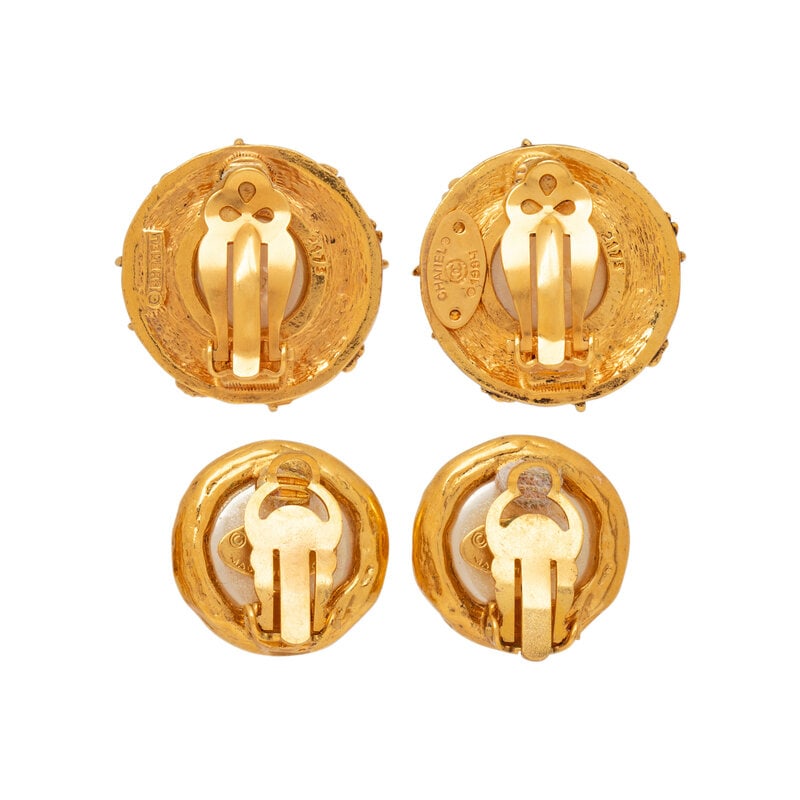 Chanel, Two Pairs of Gripoix Pearl Ear Clips - 2