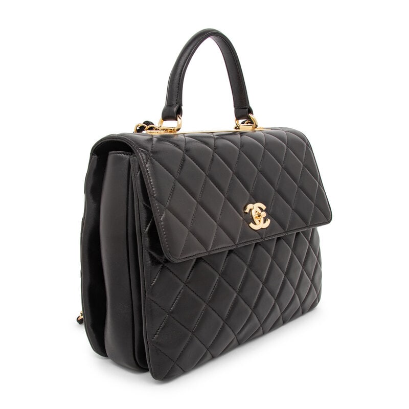 Chanel, Large Square Top Handle Flap Bag - 2