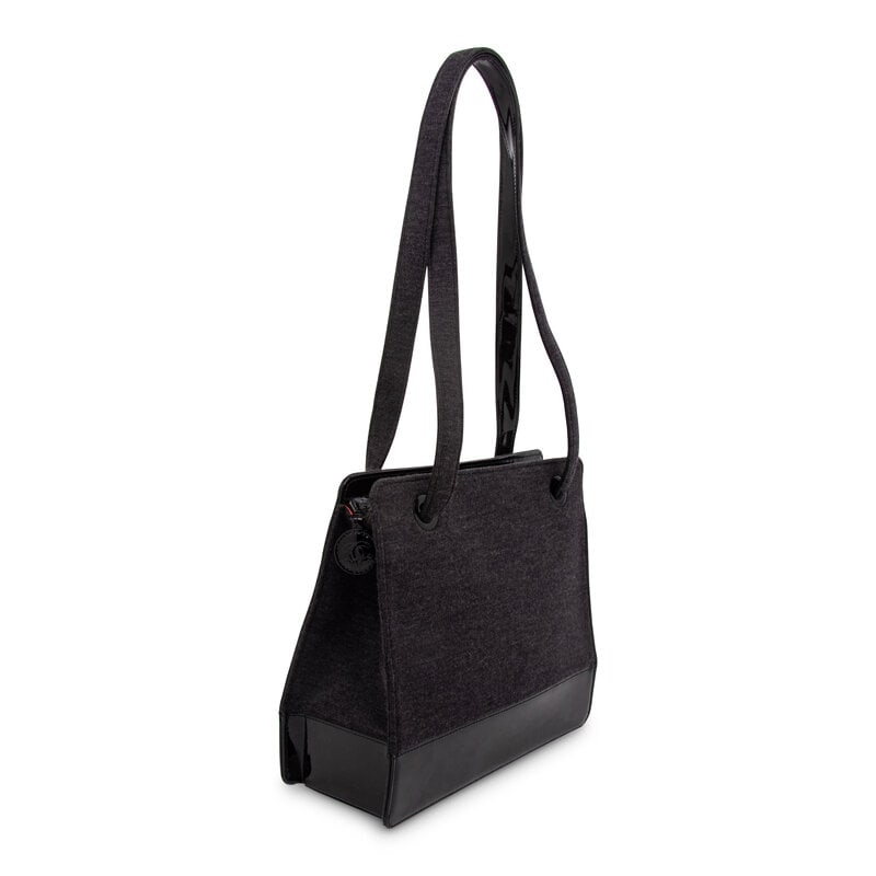 Chanel, Wool Jersey & Patent Leather Handbag - 2