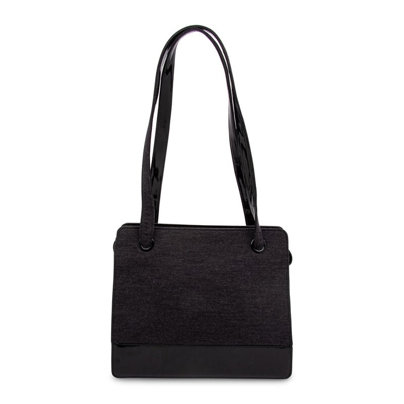 Chanel, Wool Jersey & Patent Leather Handbag - 3