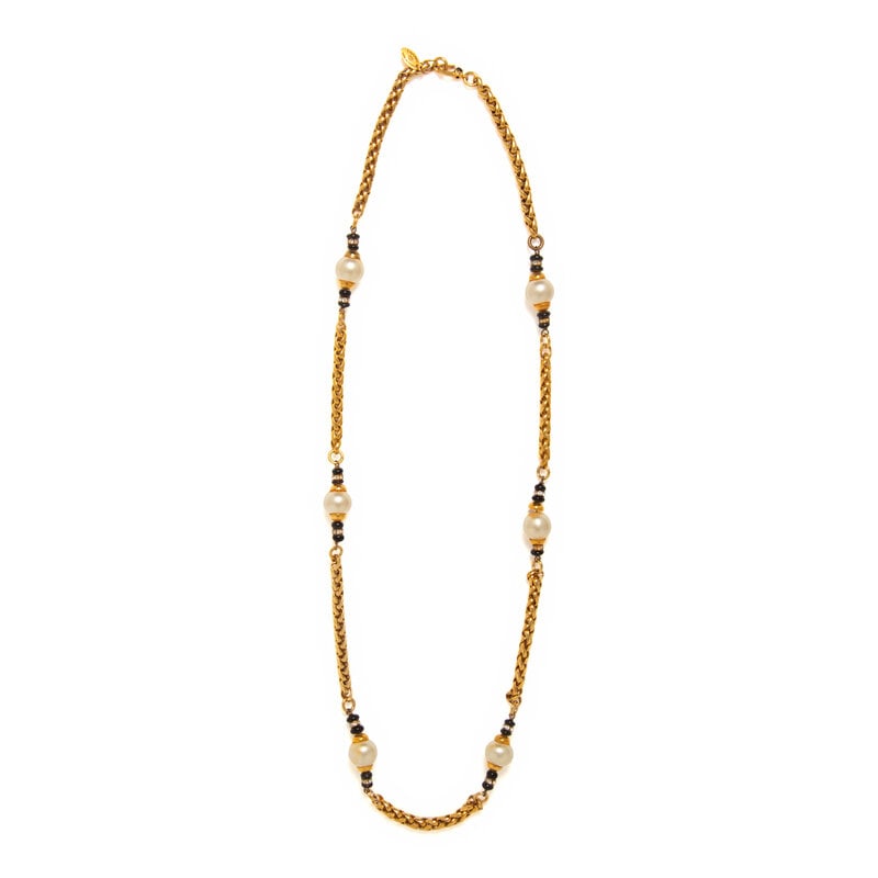 Chanel, Gripoix Pearl Station Necklace - 2