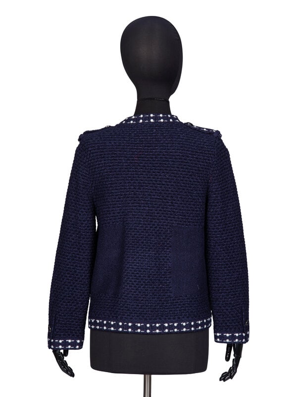 Chanel, Navy Knit Cardigan - 3