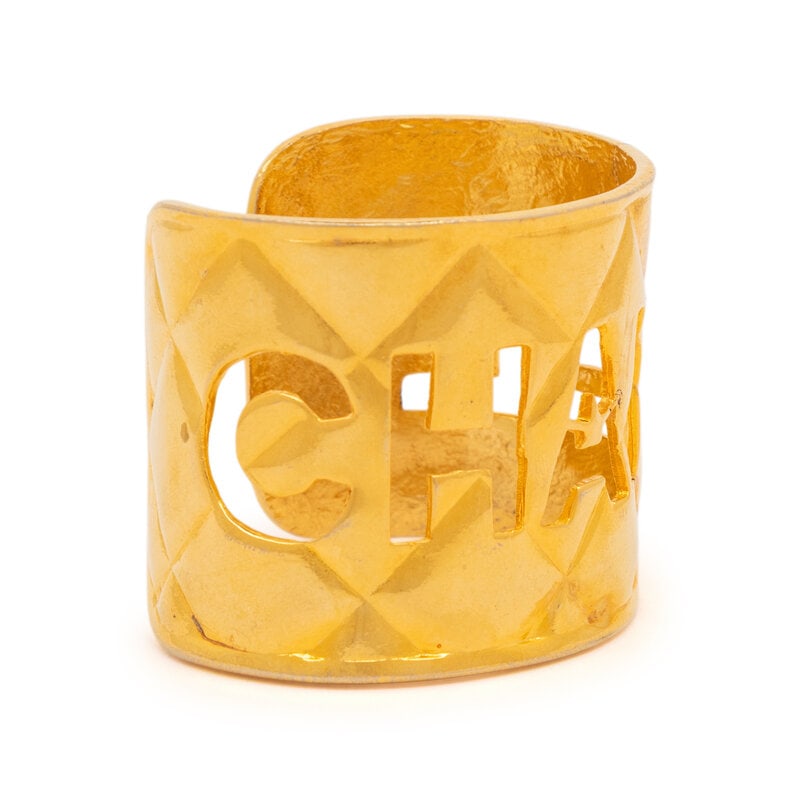 Chanel, Quilted Logo Cuff Bracelet - 2