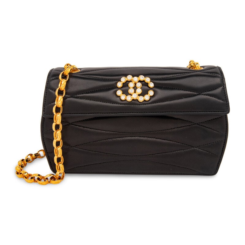 Chanel, Rhinestone CC Leather Flap Bag - 2
