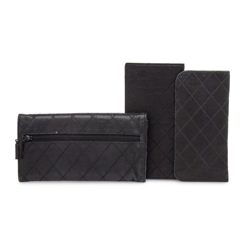 Chanel, Three Black Leather Articles - 2