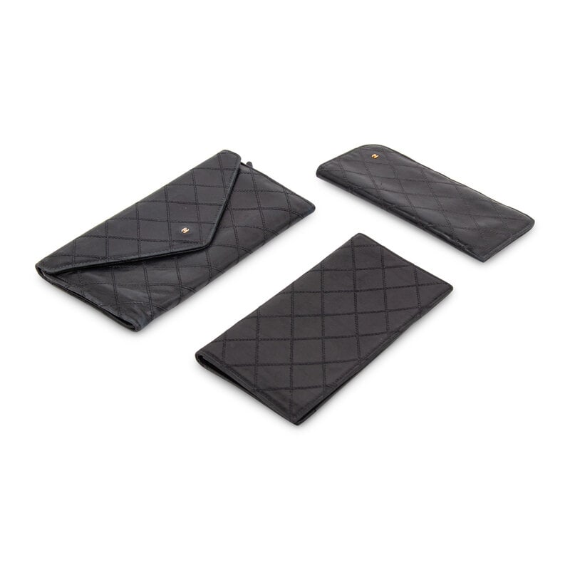 Chanel, Three Black Leather Articles - 3