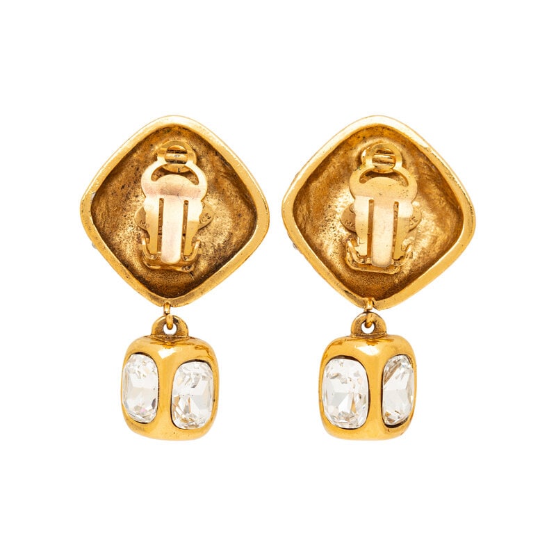 Chanel, Rhinestone-Set Ear Clips - 2