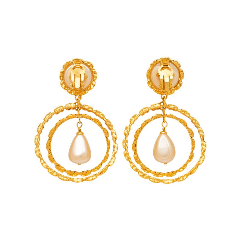 Chanel, Teardrop & Hoop Ear Clips - 2