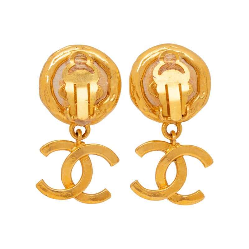 Chanel, CC Drop Ear Clips - 2