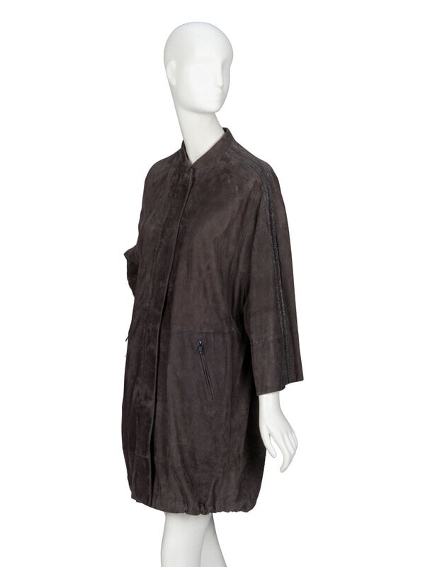 Brunello Cucinelli, Grey Suede Jacket - 2