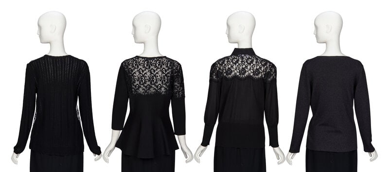 Four Designer Knit Black Tops Including Christian Dior and Tom Ford  - 2