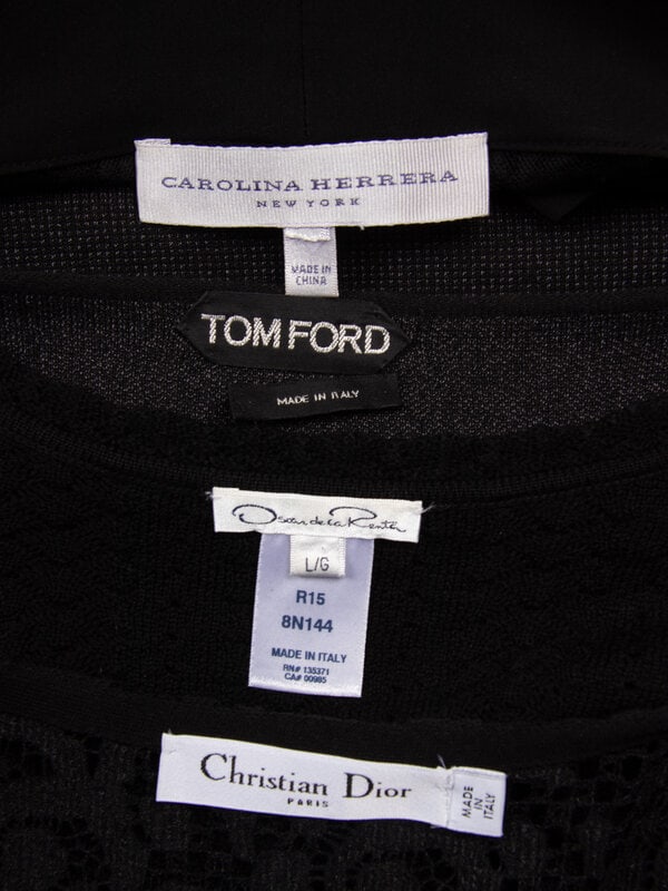 Four Designer Knit Black Tops Including Christian Dior and Tom Ford  - 3