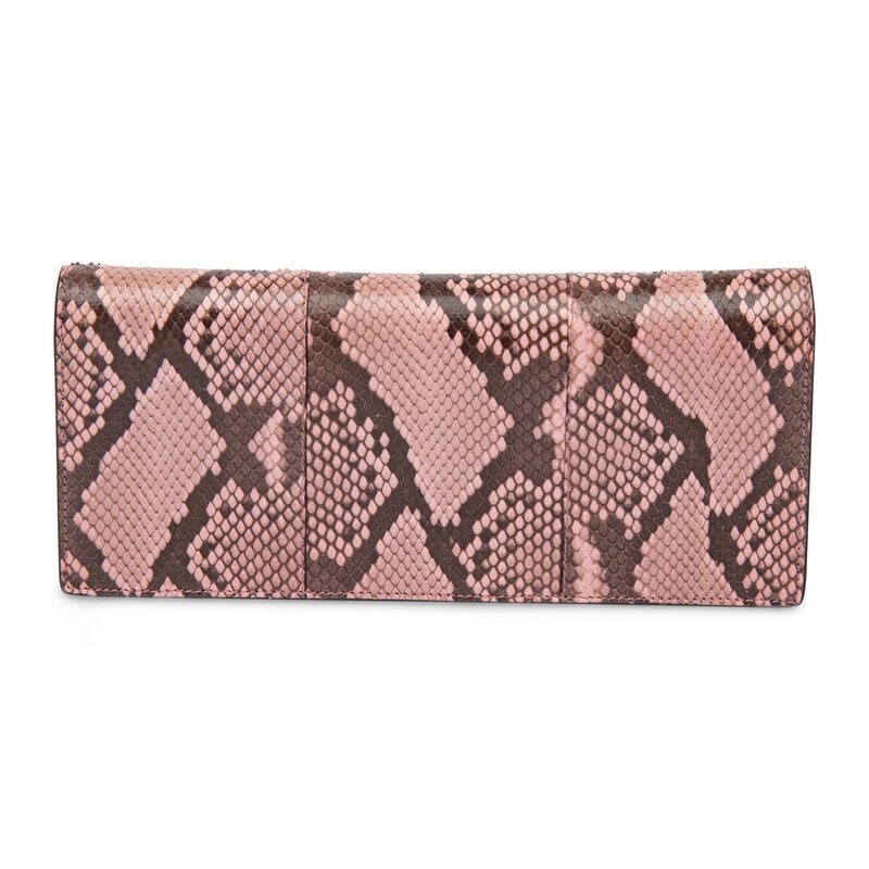Gucci, Pink Python Embellished Clutch - 3
