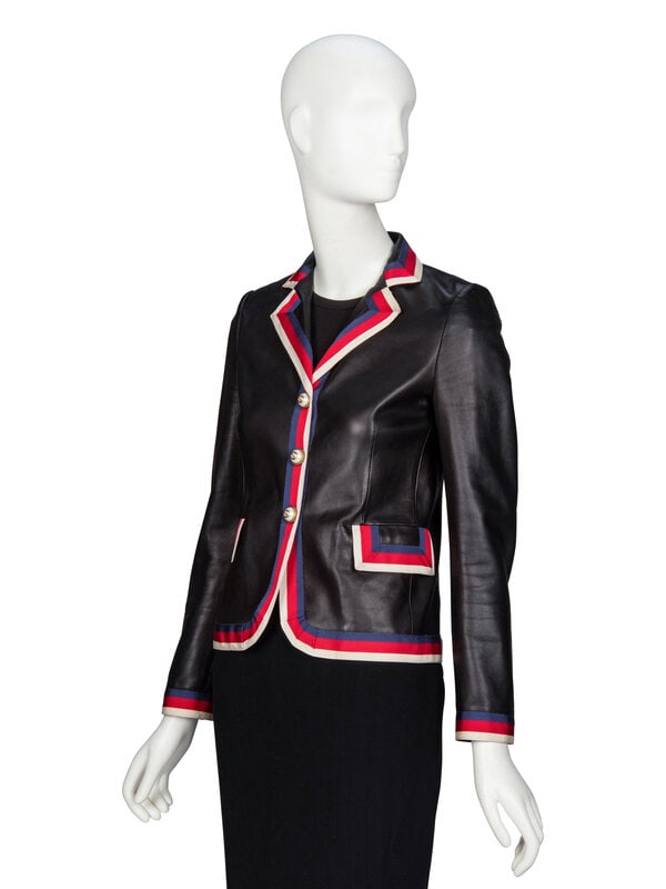 Gucci, Embellished Leather "Blind for Love" Blazer - 2