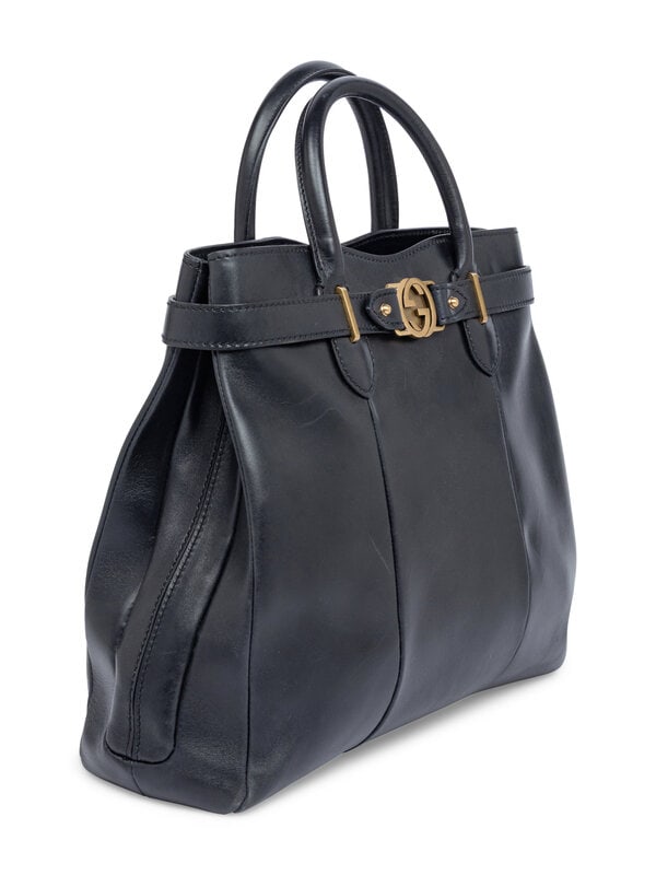 Gucci, Black Leather Tote - 2