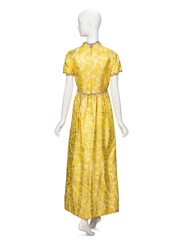 Oscar de la Renta, Yellow Brocade Gown, 1968 - 3