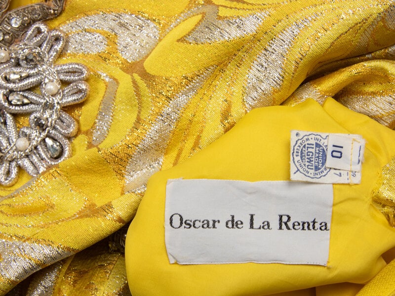 Oscar de la Renta, Yellow Brocade Gown, 1968 - 4