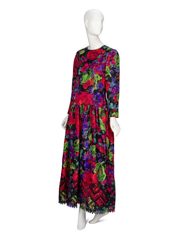 Oscar de la Renta, Floral Print Gown - 2
