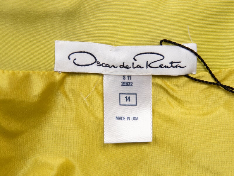 Oscar de la Renta, Embellished Chartreuse Coatdress, 2011 - 4