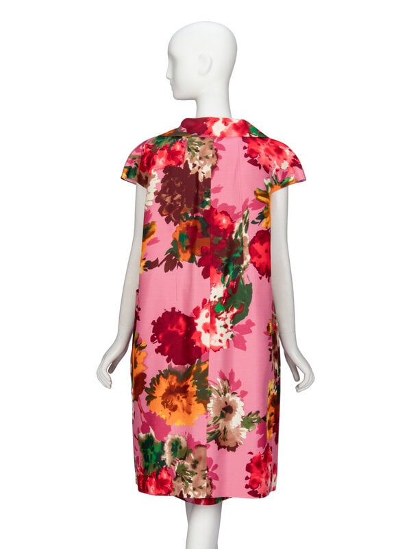 Oscar de la Renta, Floral Silk Faille Dress Enesmble - 3