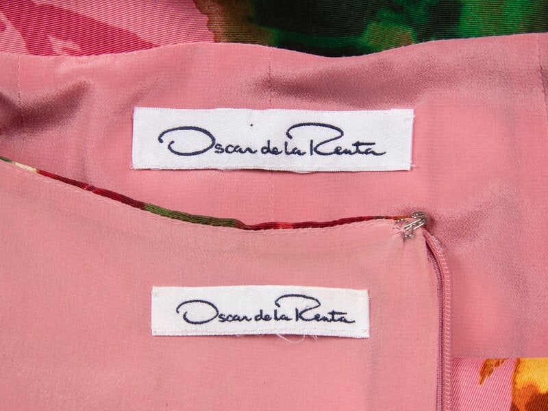Oscar de la Renta, Floral Silk Faille Dress Enesmble - 5