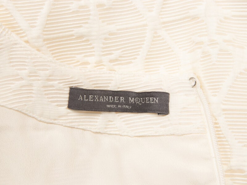 Alexander McQueen, White Jacquard Gown - 4