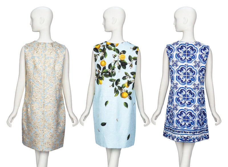Three Designer Shift Dresses, Dolce & Gabbana and Oscar de la Renta  - 2