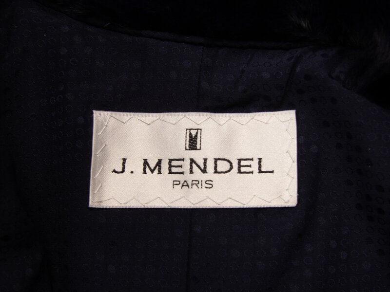 J. Mendel, Navy Ermine Fur Coat & Headband - 4