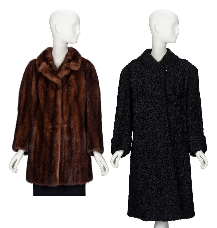 Two Fur Coats: Astrakhan and Mink - 5