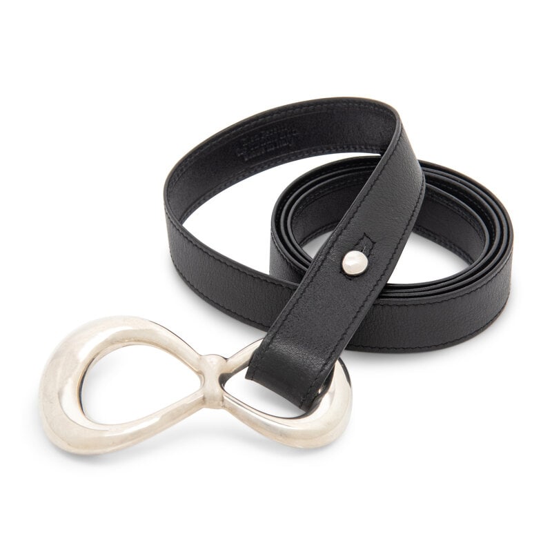 Elsa Peretti, Tiffany & Co,; Infinity Buckle & Black Leather Belt  - 2