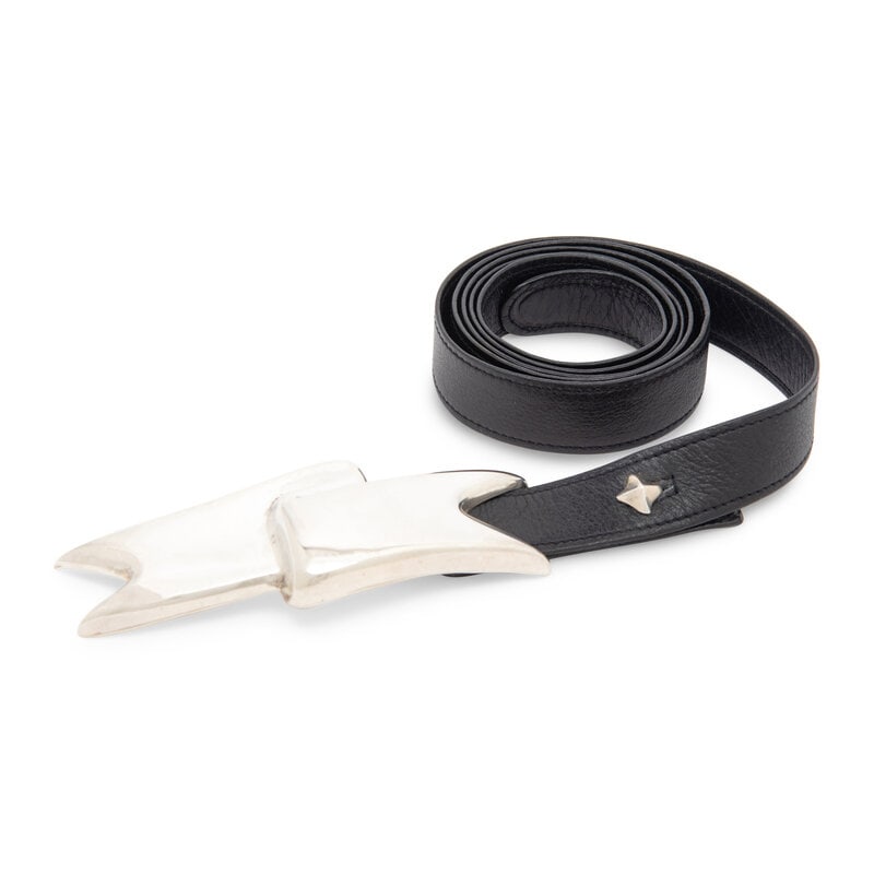 Angela Cummings, Tiffany & Co.; Silver 'Ribbon' Buckle & Black Leather Belt, 1984 - 3