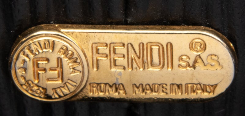 Fendi, Textured Leather Drawstring Bag - 5