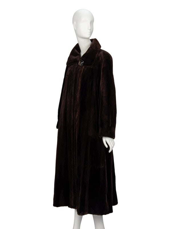 Maximilian, Brown Sheared Mink Coat - 2
