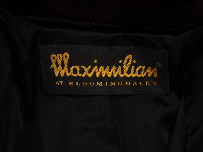 Maximilian, Brown Sheared Mink Coat - 4