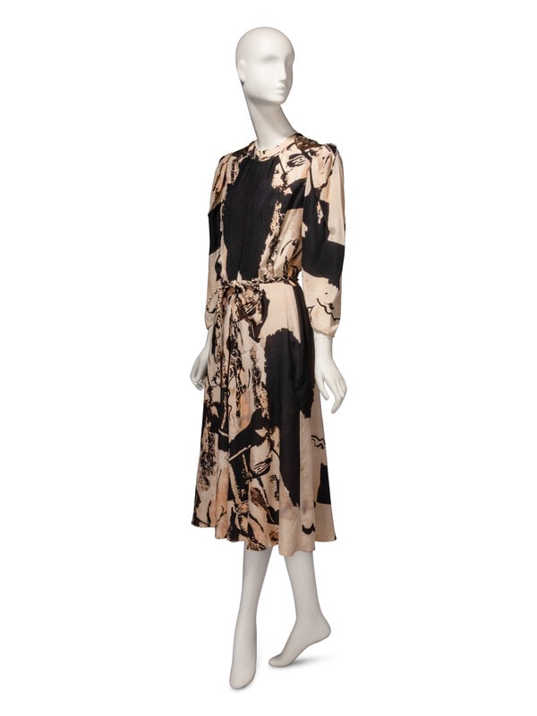 Thea Porter, Abstract Printed Silk Dress - 3